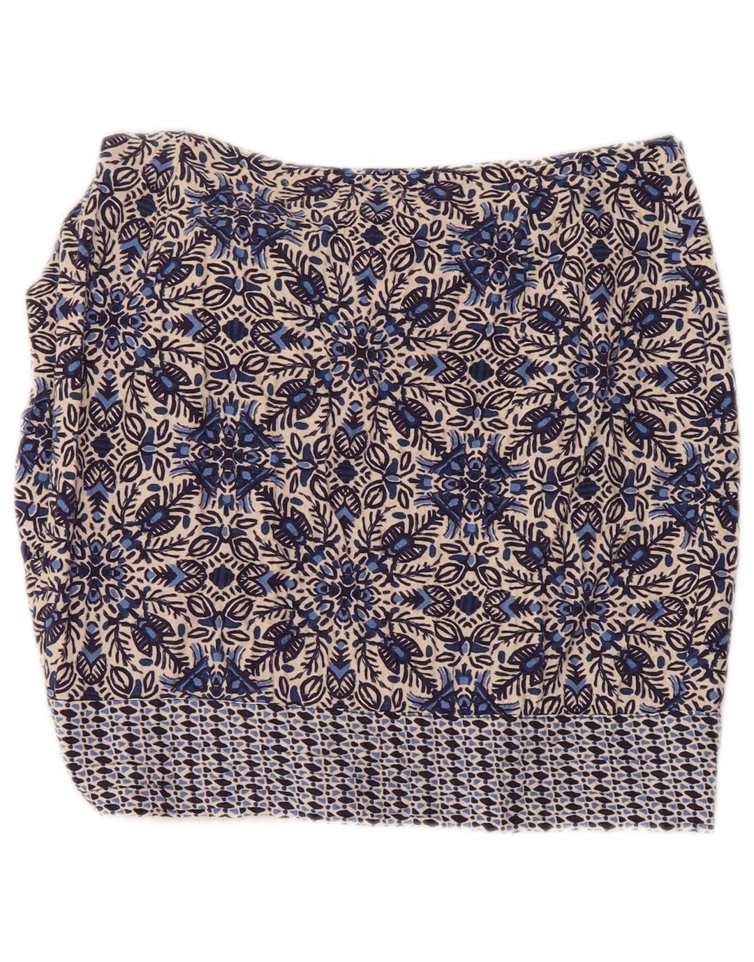Gonna a portafoglio da donna Zara piccola W26 in cotone floreale blu