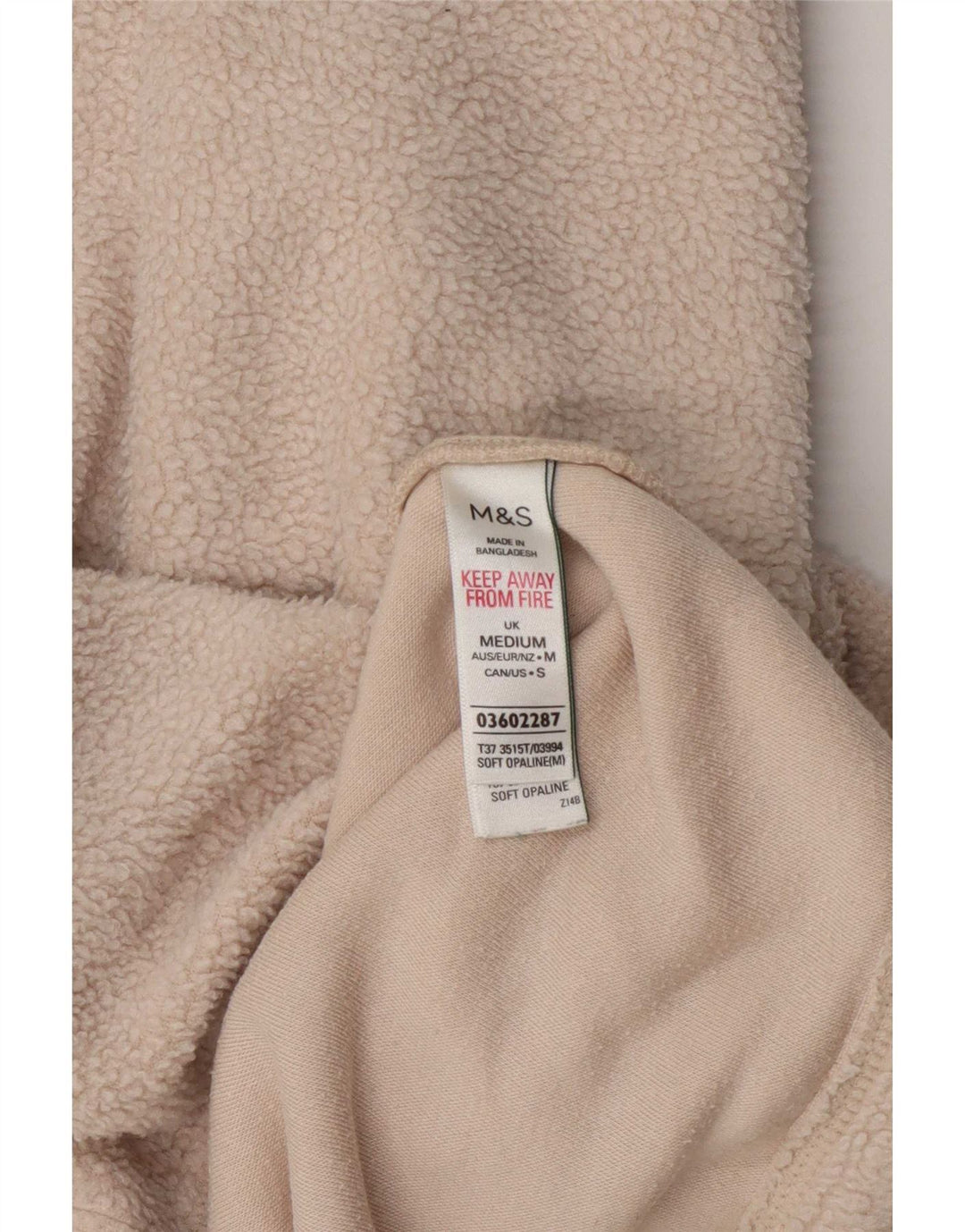Maglione in pile da donna Marks & Spencer con collo alto UK 14 Beige medio