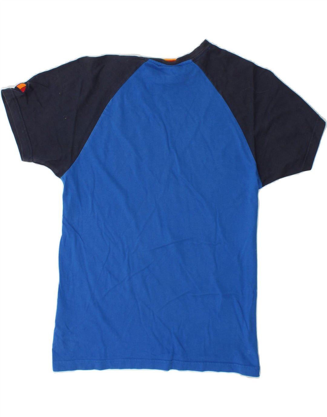 ELLESSE Mens Graphic T-Shirt Top Small Navy Blue Colourblock Vintage Ellesse and Second-Hand Ellesse from Messina Hembry 
