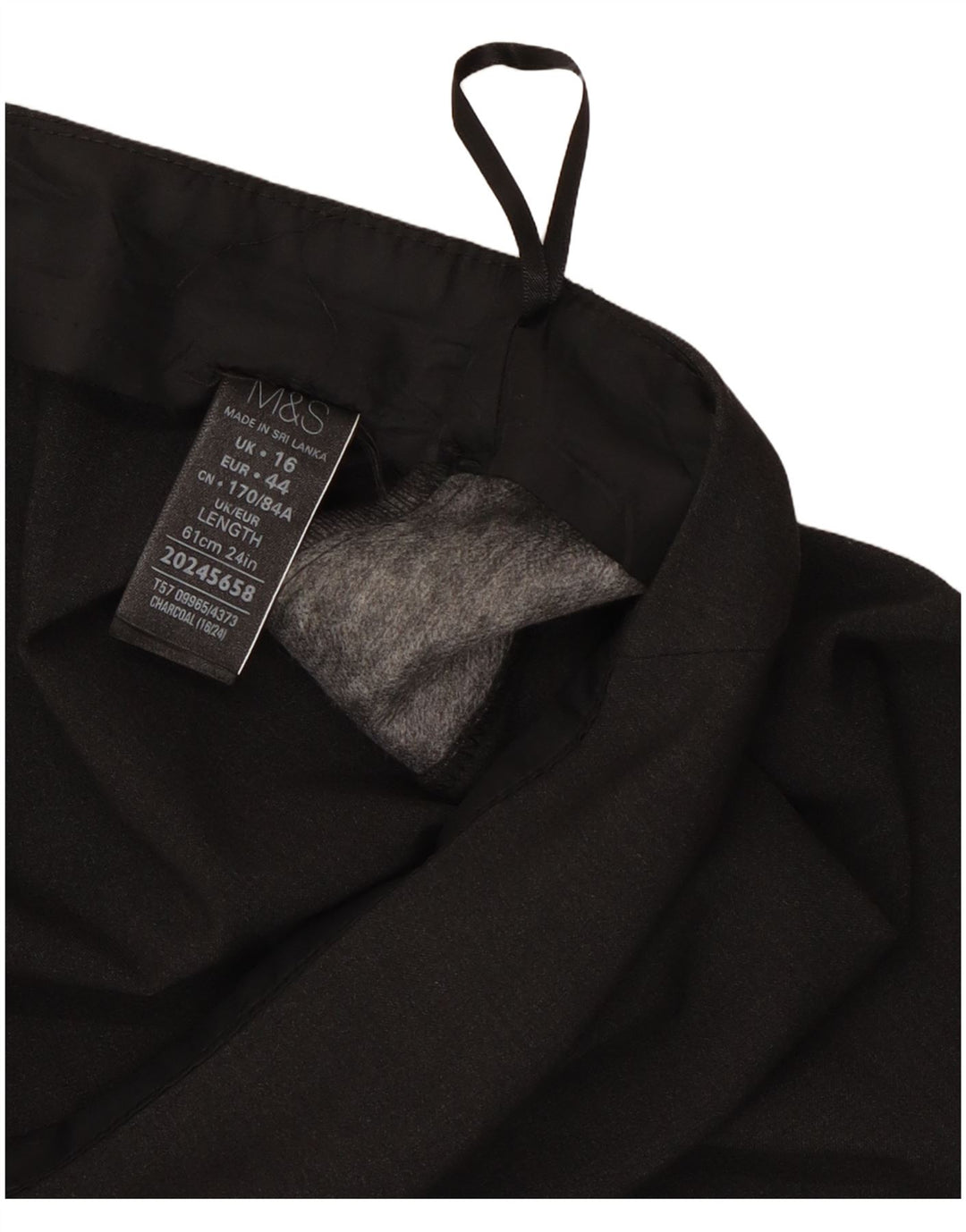 Gonna a tubino da donna Marks & Spencer UK 16 Large W34 Poliestere grigio