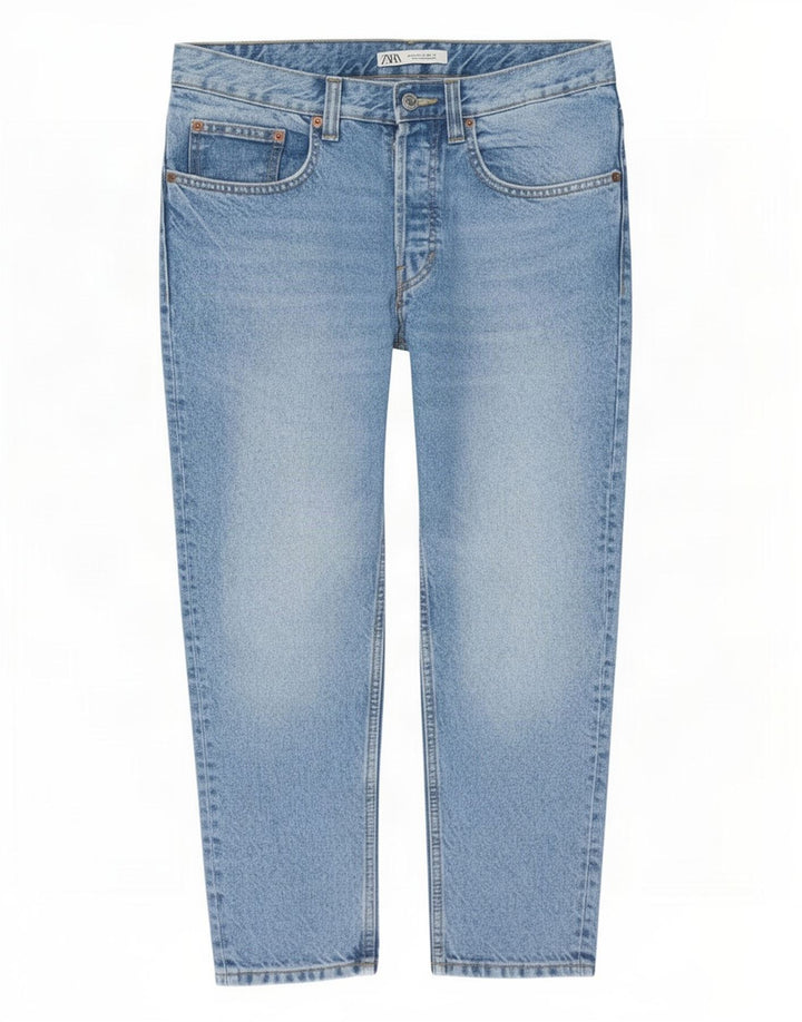 Jeans corti da uomo Zara medi W31 L25 cotone blu