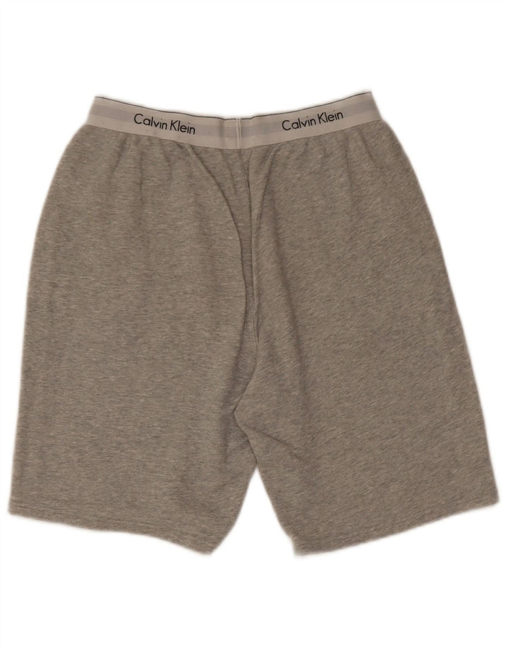 Pantaloncini sportivi grafici da uomo Calvin Klein in cotone color block grigio medio