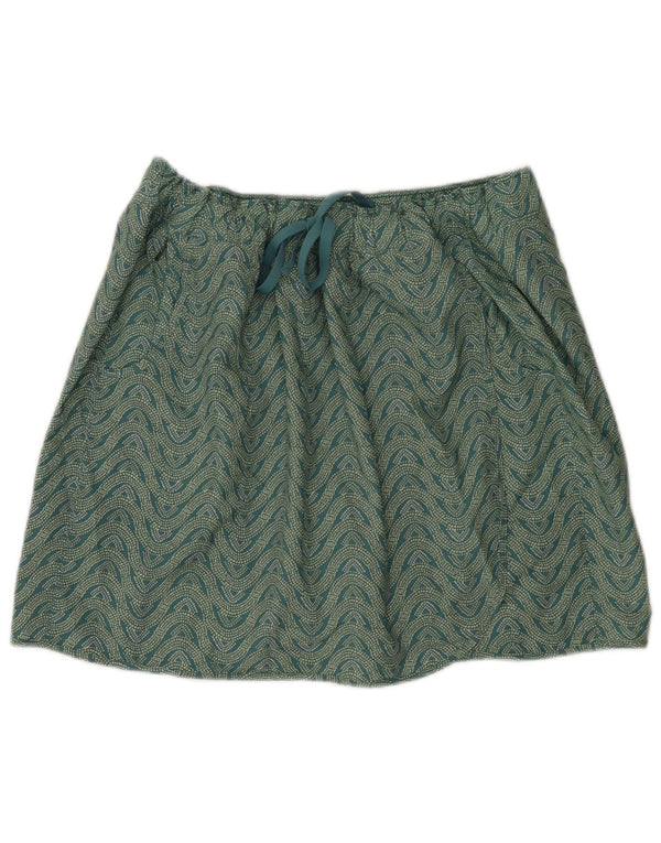 Patagonia Womens Skort UK 18 XL Verde Chevron Poliestere
