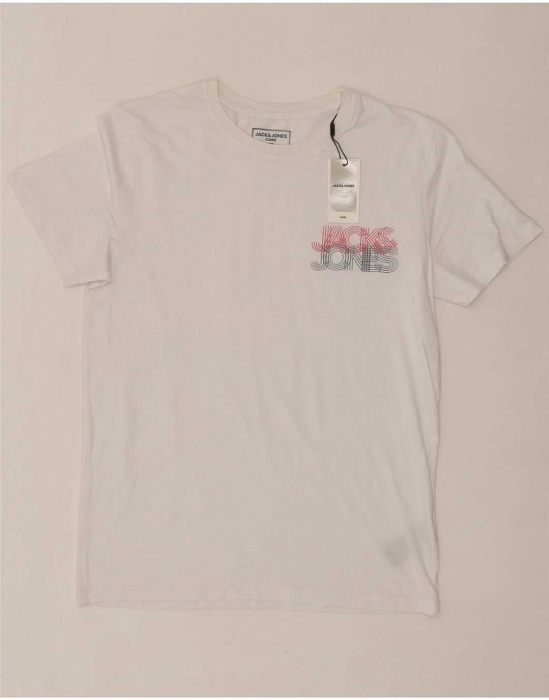 JACK & JONES Mens Graphic T-Shirt Top Large White Cotton Vintage Jack & Jones and Second-Hand Jack & Jones from Messina Hembry 