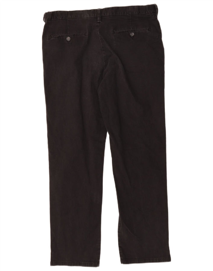 Pantaloni chino dritti da uomo Marks & Spencer W36 L29 cotone nero