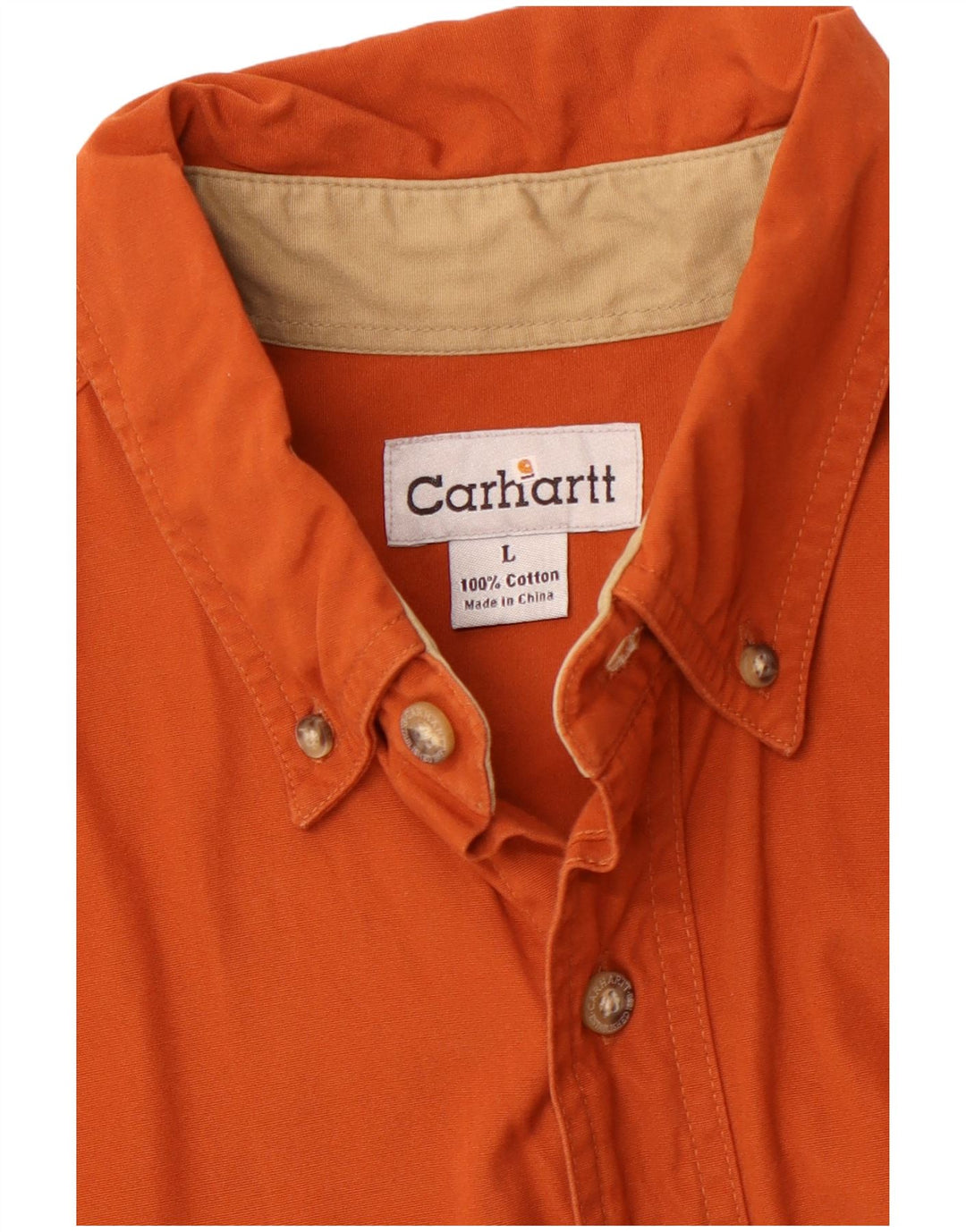 Camicia da uomo CARHARTT grande in cotone arancione