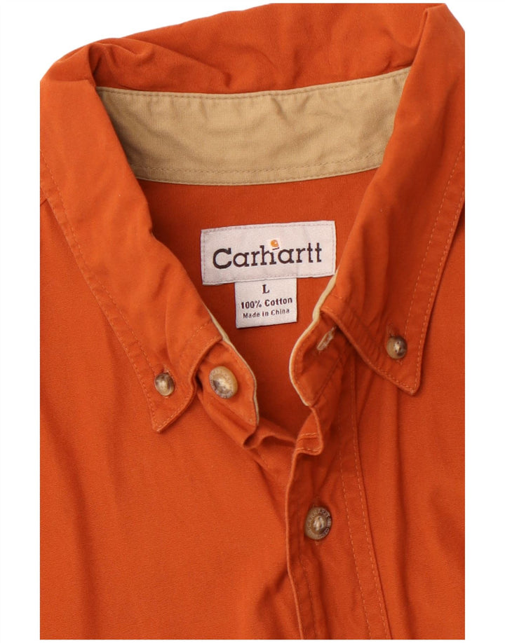 Camicia da uomo CARHARTT grande in cotone arancione