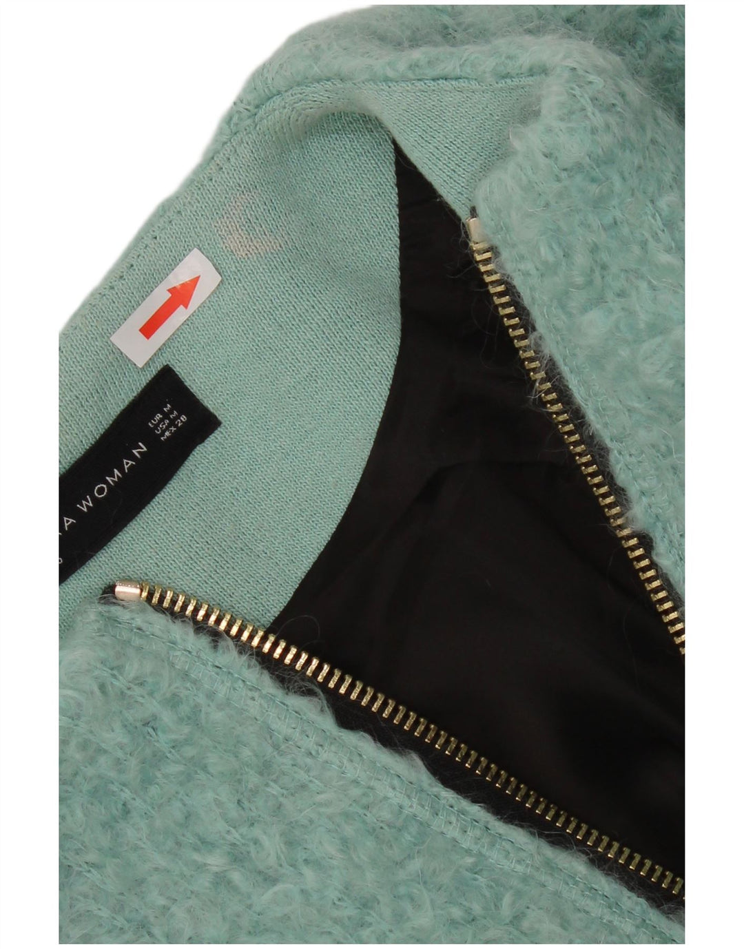 Soprabito oversize da donna Zara UK 14 cotone blu medio