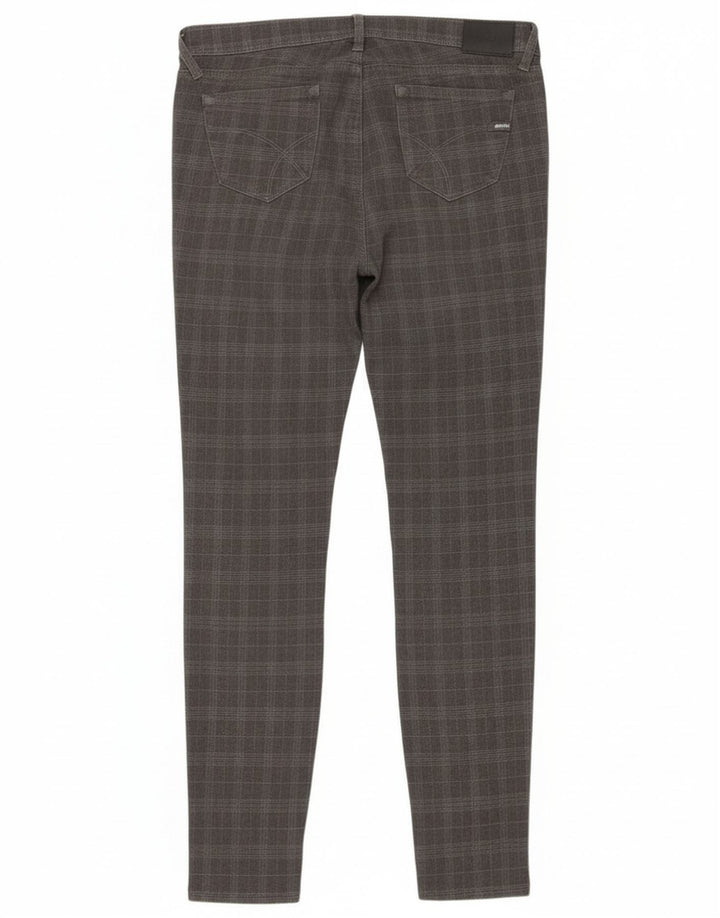 Pantaloni casual slim da donna Gas W28 L32 poliestere a quadri grigi