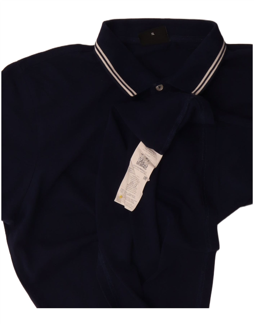 Polo da uomo Emporio Armani XL in cotone blu navy
