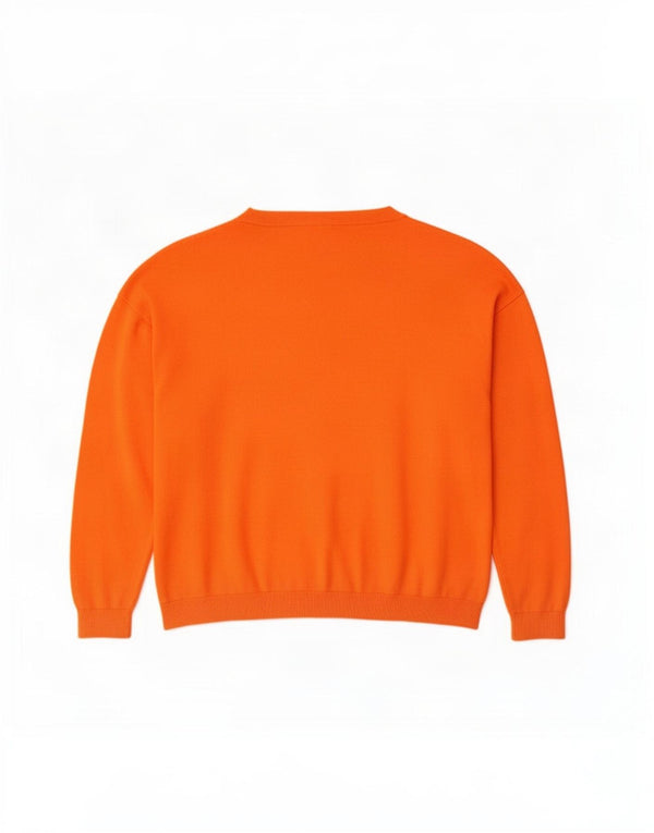 Maglione da donna oversize con scollo a barca Benetton UK 18 XL Arancione