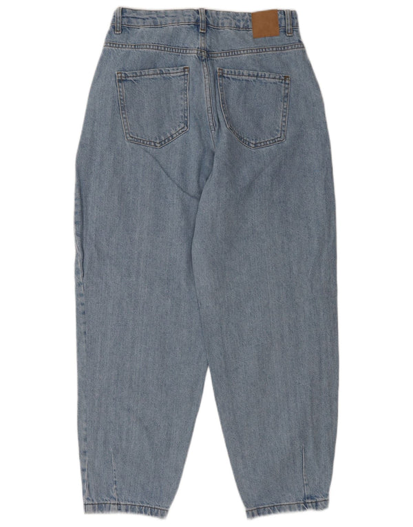 Jeans Zara da donna a vita alta con palloncino UK 36 XS W26 L27 cotone blu