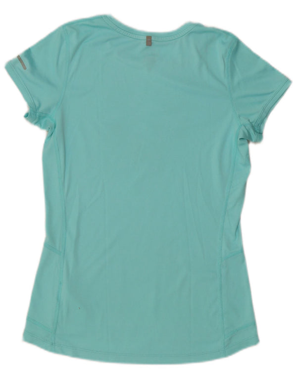 T-shirt Nike Dri Fit da donna Top UK 10 Small Turchese Poliestere