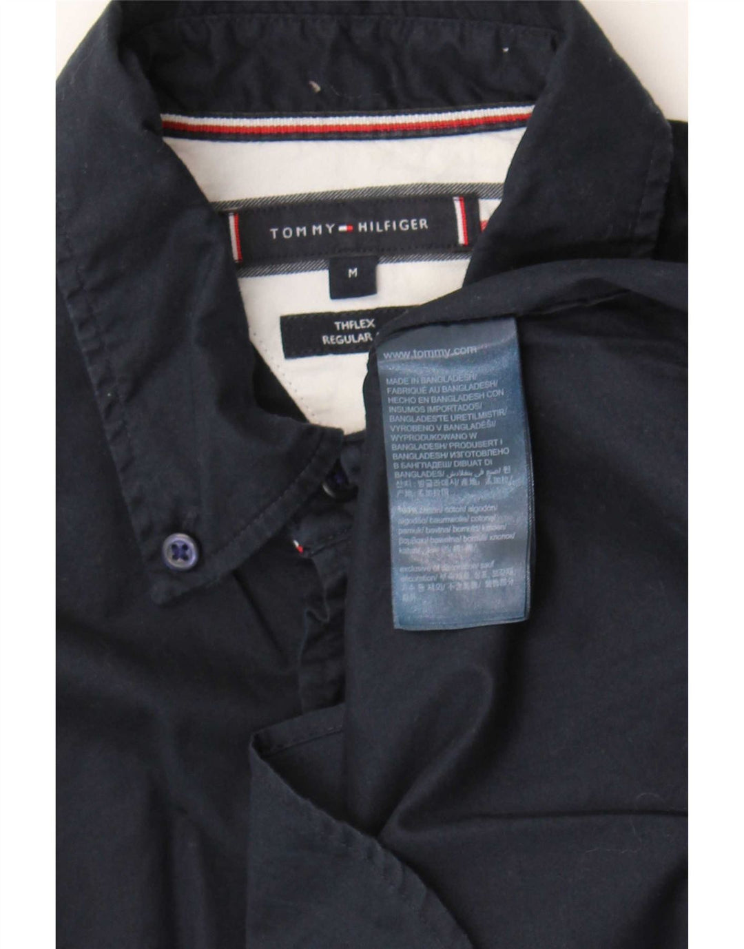 Camicia da uomo vestibilità regolare Tommy Hilfiger cotone medio blu navy