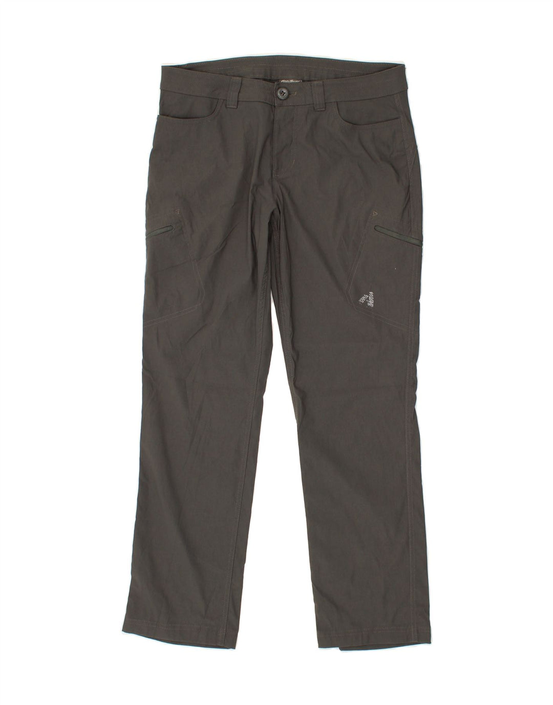 EDDIE BAUER Womens Straight Cargo Trousers US 10 Large W32 L28 Grey Nylon Vintage Eddie Bauer and Second-Hand Eddie Bauer from Messina Hembry 