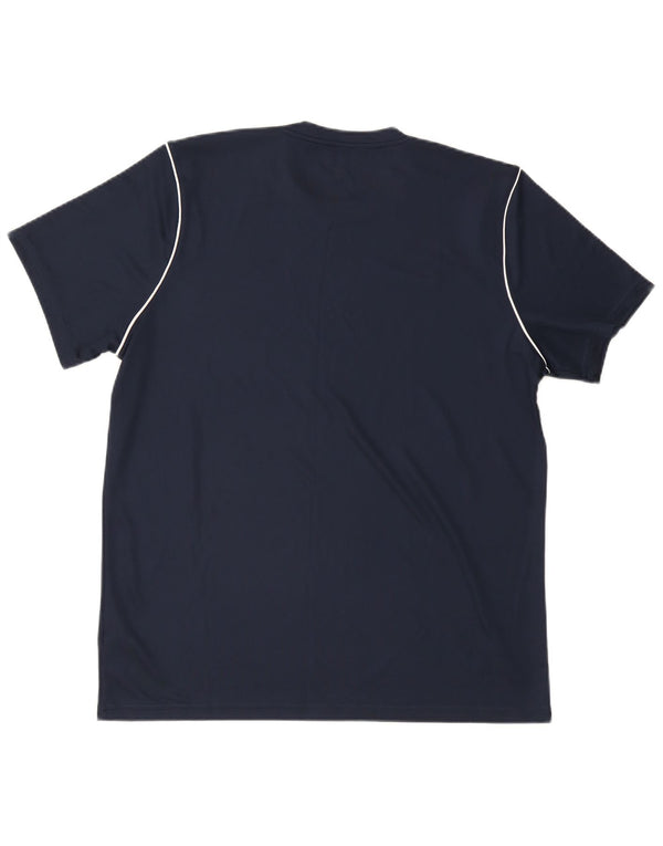 T-shirt Nike da uomo Dri Fit Slim Fit XL blu navy in poliestere