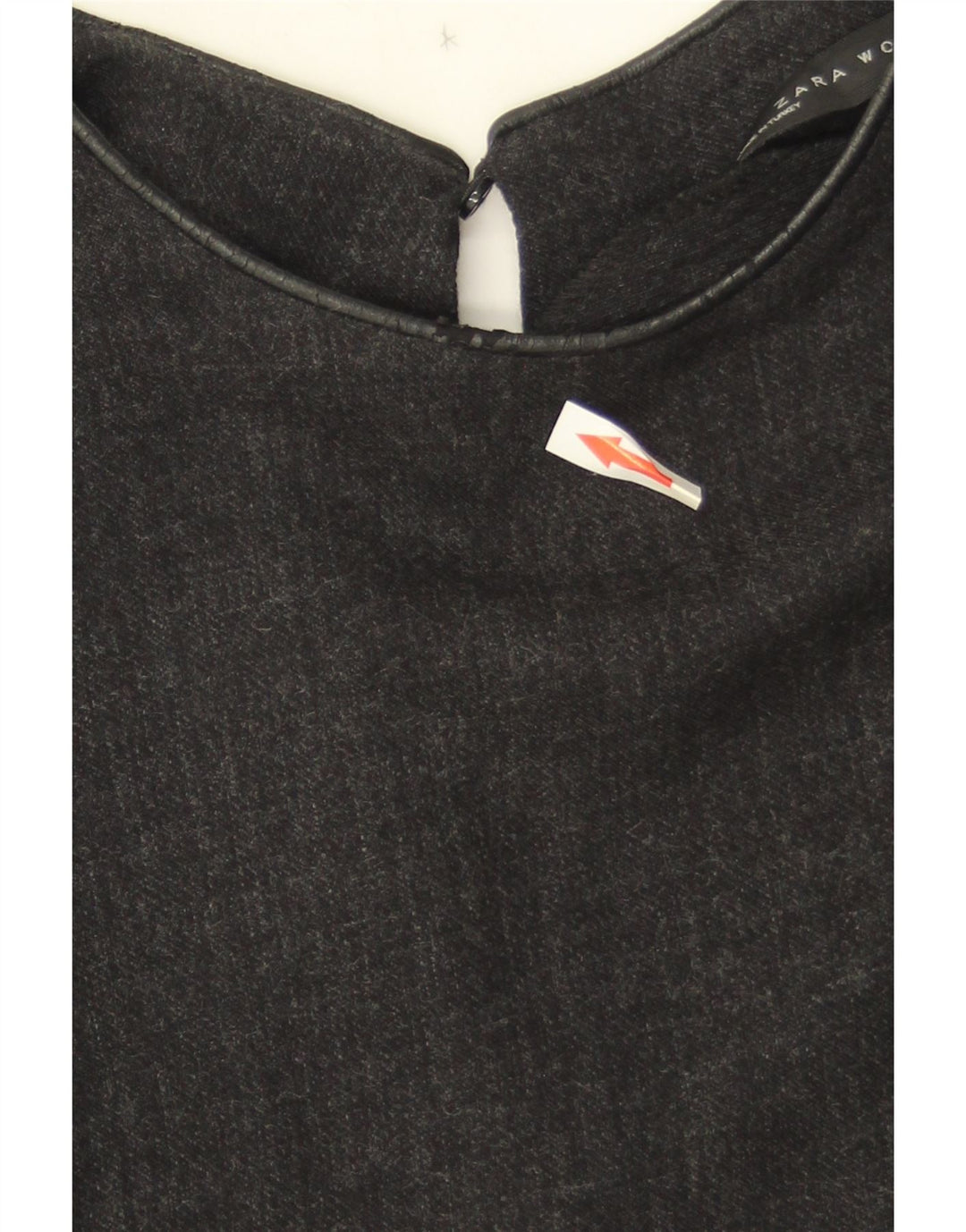 Abito a trapezio a maniche lunghe da donna Zara UK 10 piccolo grigio