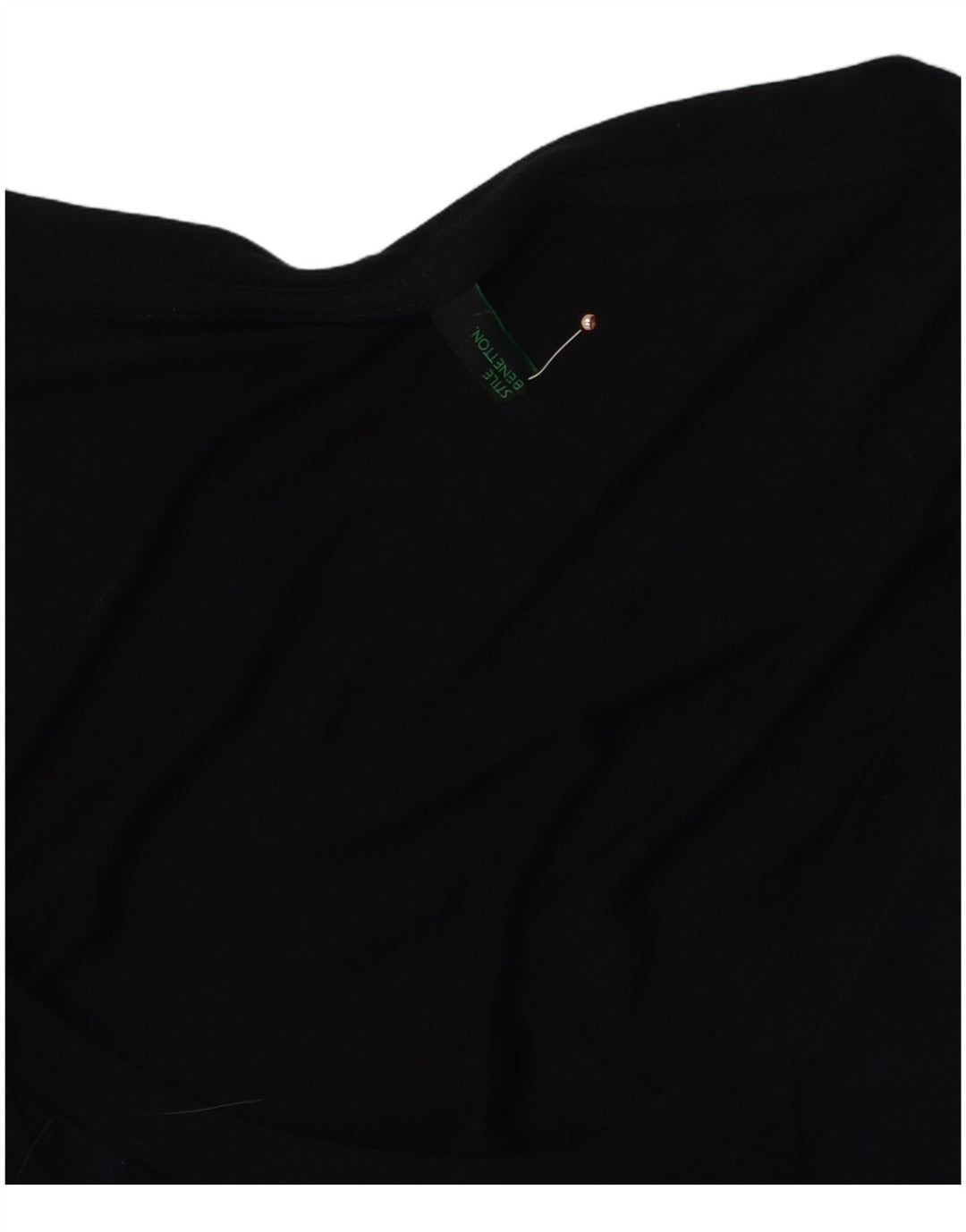 Abito a trapezio a maniche lunghe da donna BENETTON UK 14 blu navy medio