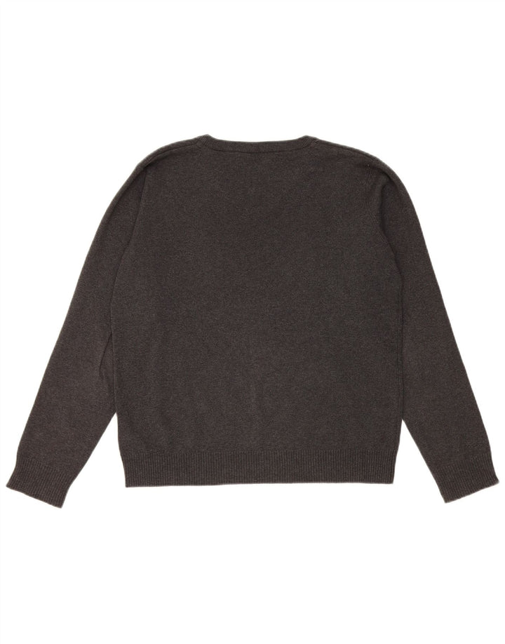 Maglione Marks & Spencer per ragazzi con scollo a V 12-13 anni in cotone grigio