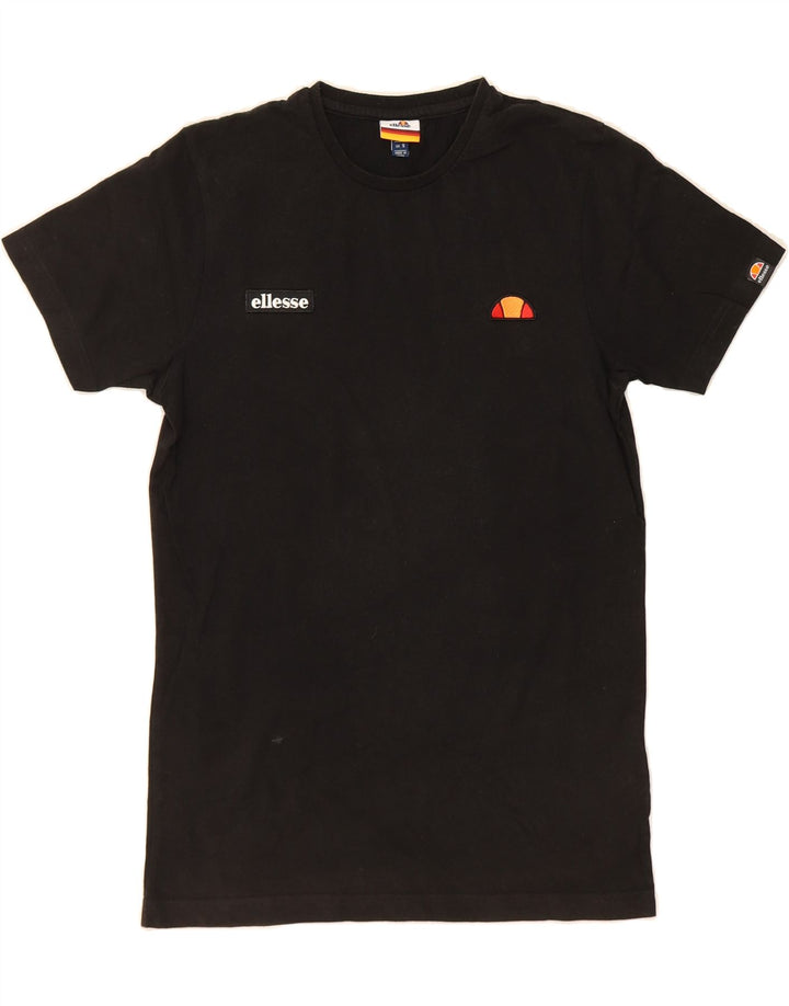 ELLESSE Mens T-Shirt Top Small Black Cotton Vintage Ellesse and Second-Hand Ellesse from Messina Hembry 