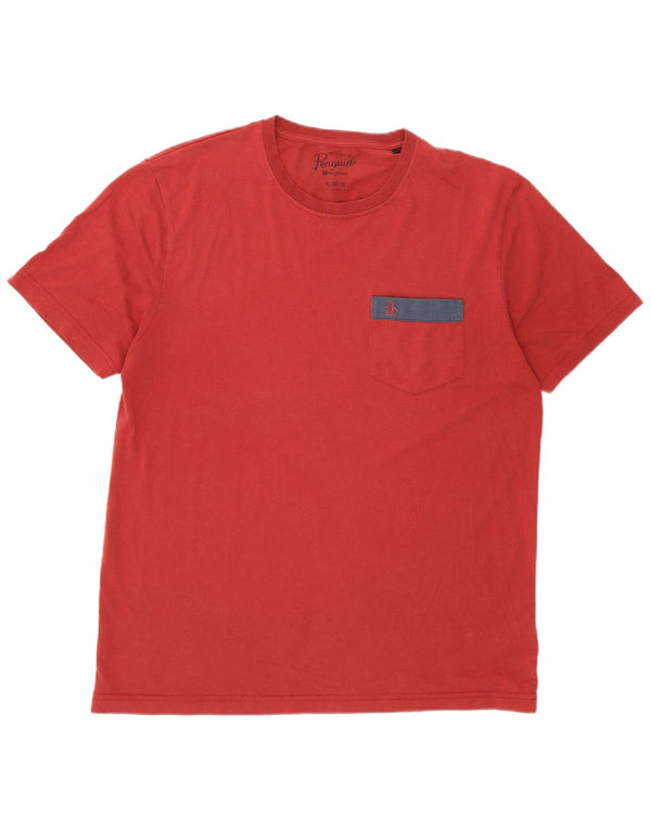 T-shirt da uomo Penguin Top XL in cotone bordeaux
