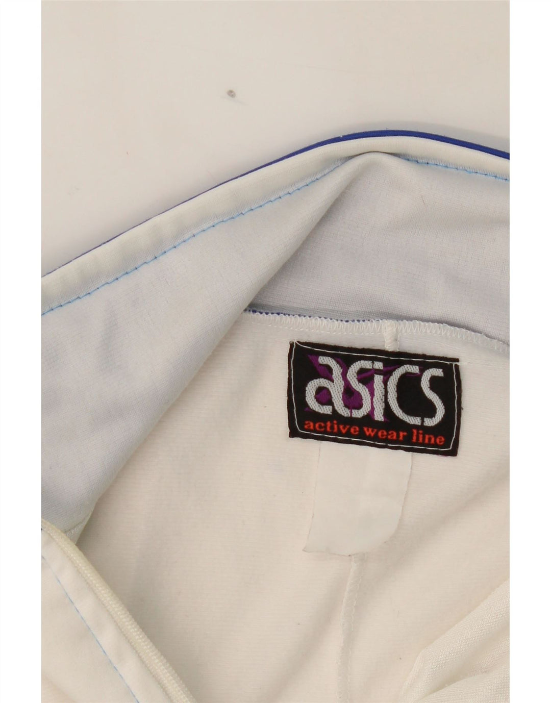 ASICS Mens Graphic Tracksuit Top Jacket XL Blue Colourblock Polyester Vintage Asics and Second-Hand Asics from Messina Hembry 