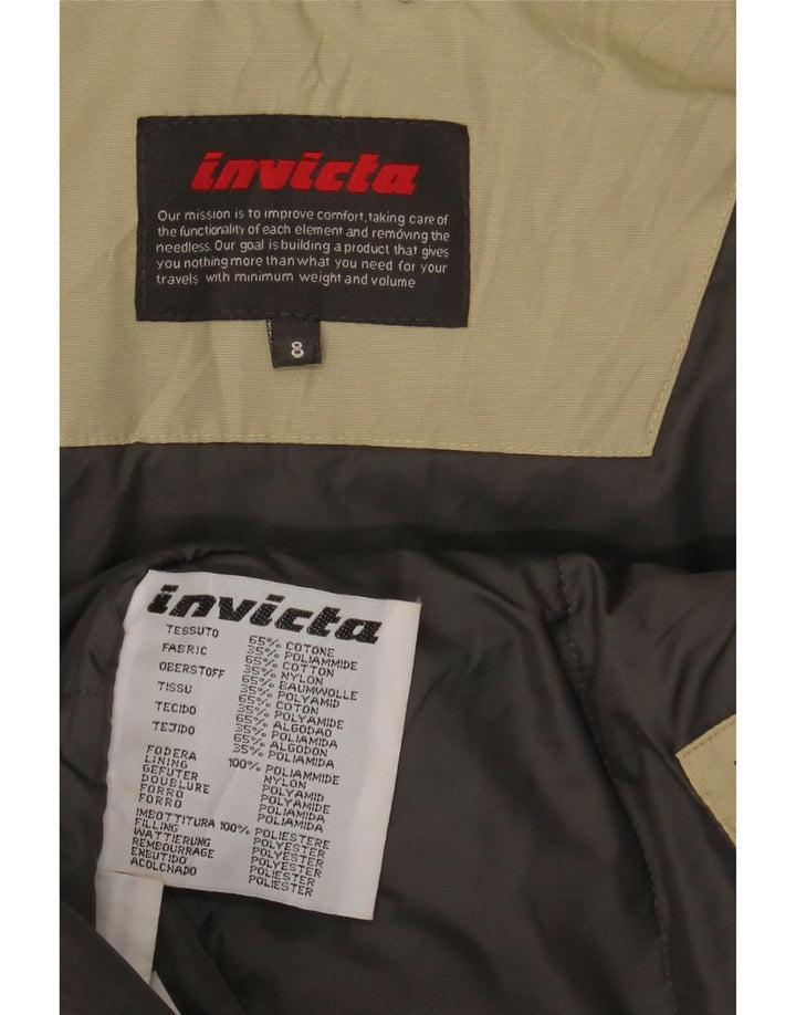 Giacca imbottita da donna con maniche a 3/4 Invicta UK 8 piccola in cotone beige