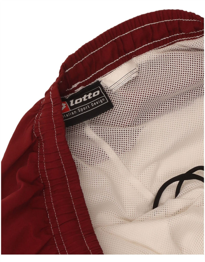 Pantaloncini sportivi grafici da uomo Lotto medi W32 L20 poliestere color block bianco