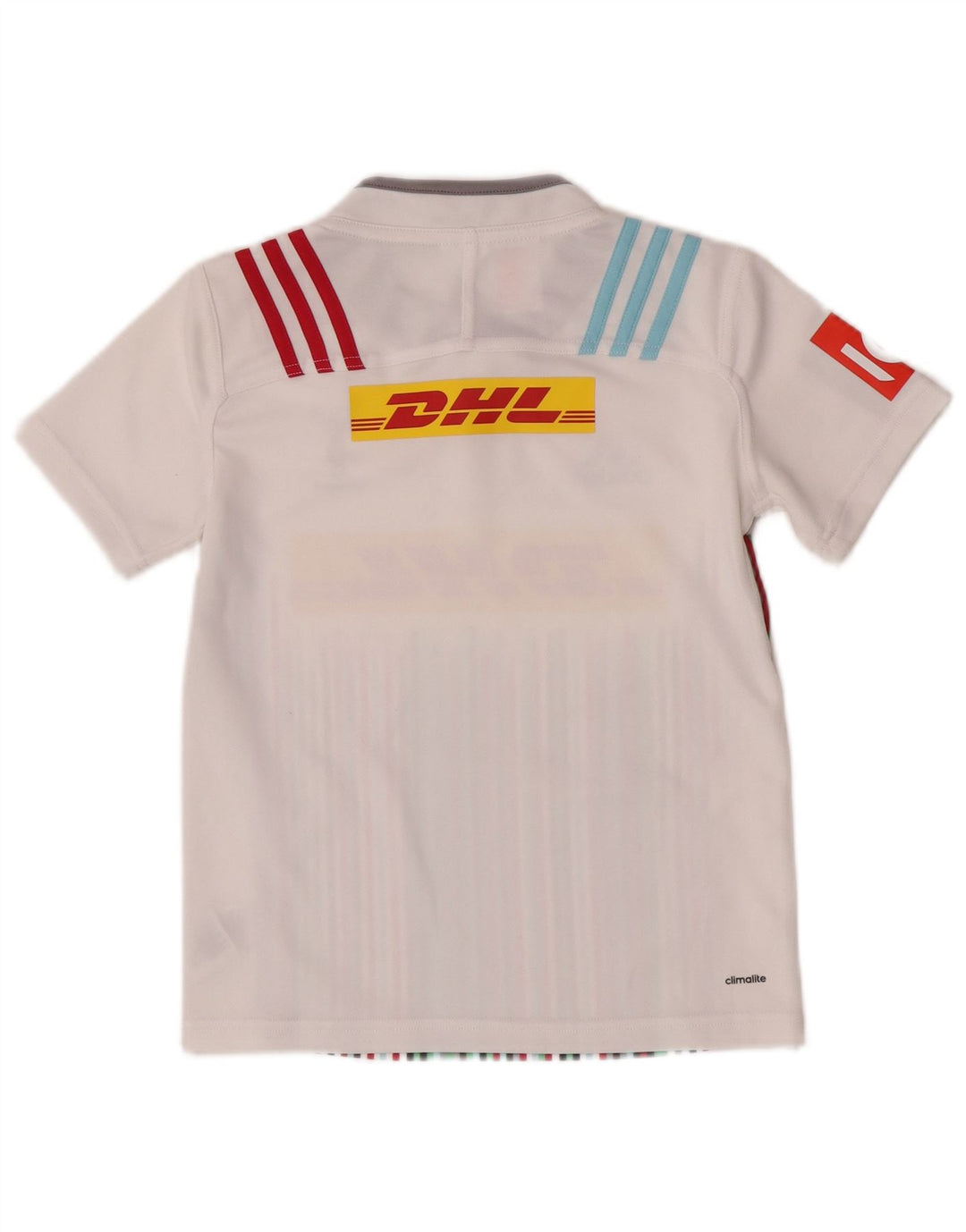 T-shirt grafica da ragazzo Adidas Top 9-10 anni in poliestere bianco