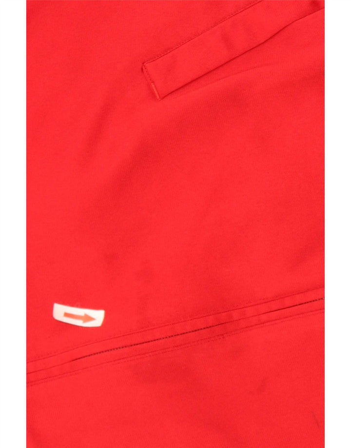 Giacca da tuta da uomo Adidas UK 40/42 Poliestere color block rosso medio