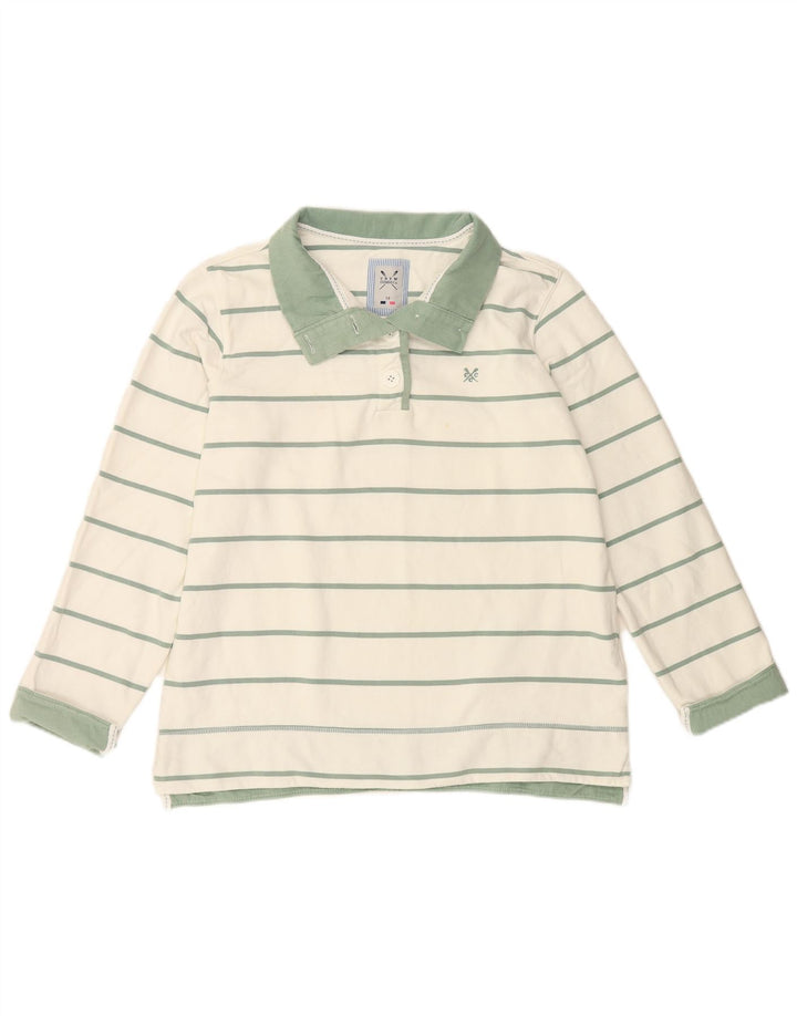 CREW CLOTHING Felpa da donna Maglione UK 16 Grandi strisce bianche