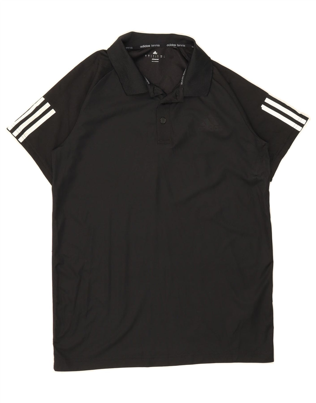 ADIDAS Mens Climacool Polo Shirt Small Black Polyester Vintage Adidas and Second-Hand Adidas from Messina Hembry 