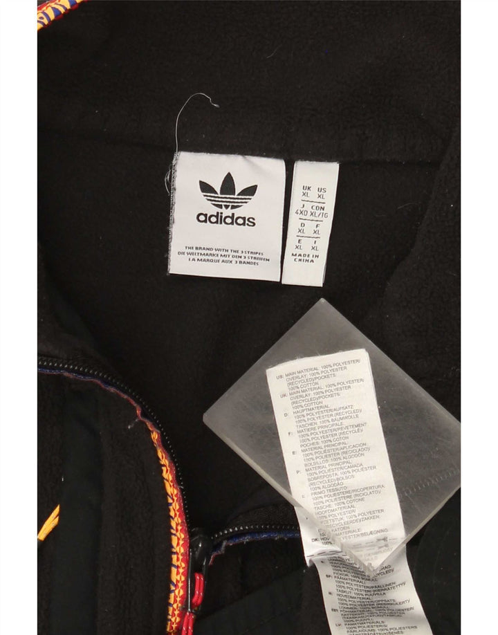 Giacca in pile da uomo Adidas UK 42 XL poliestere nero