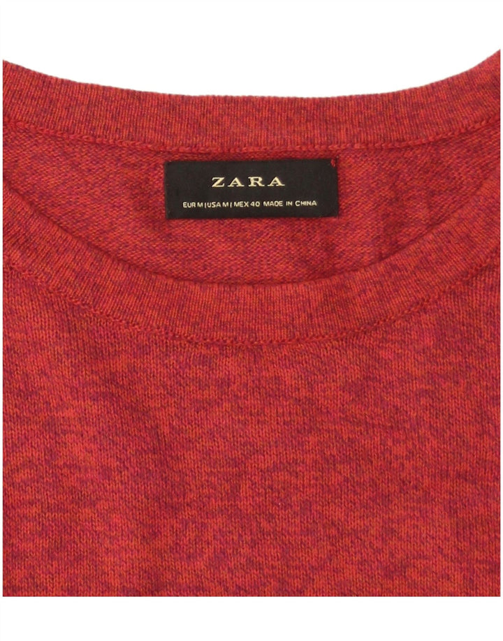 Maglione Zara da uomo con scollo a barca rosso medio screziato
