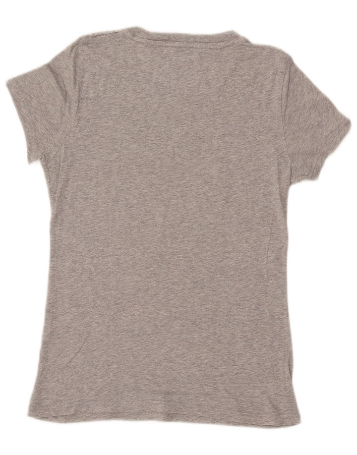 TOMMY HILFIGER T-shirt grafica da donna Top UK 6 XS Grigio