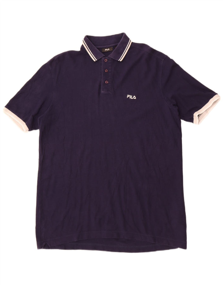 Polo da uomo Fila XL in cotone blu navy