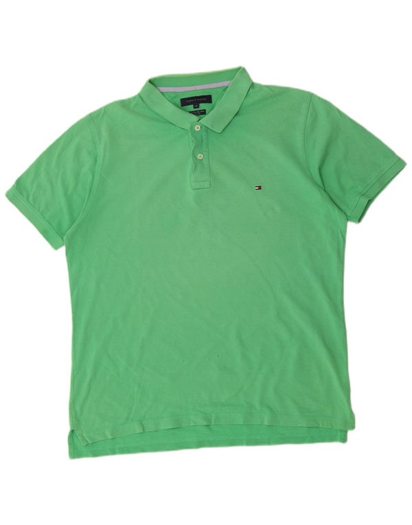 Polo slim fit da uomo Tommy Hilfiger 2XL cotone verde