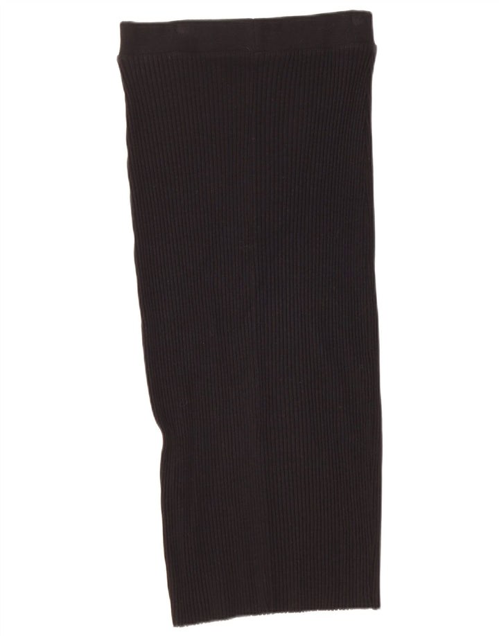 Gonna midi a vita alta da donna Zara grande W30 nera