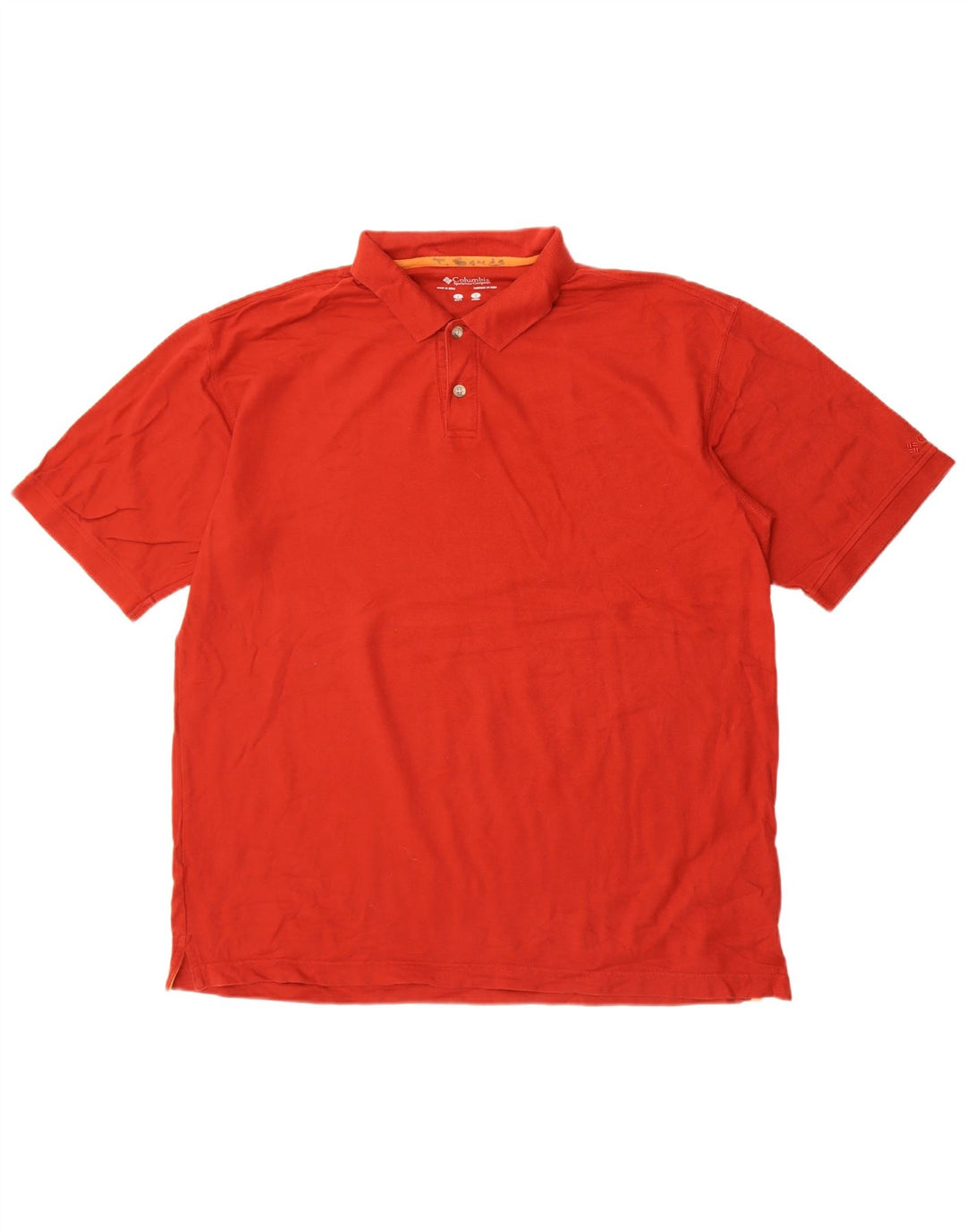 Polo Columbia da uomo grande in cotone rosso