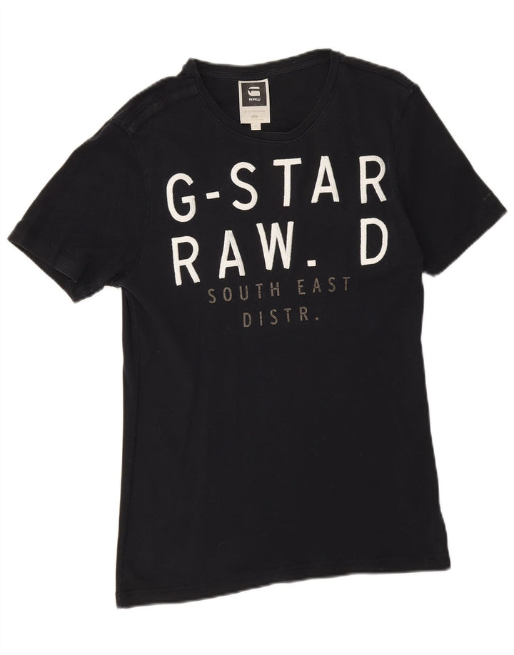 T-shirt grafica da donna G-Star Top UK 12 medio blu navy