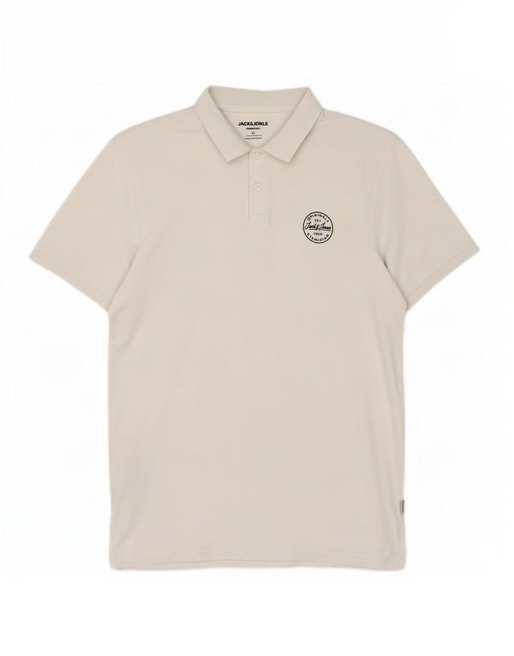 Polo da uomo Jack & Jones XL in cotone bianco