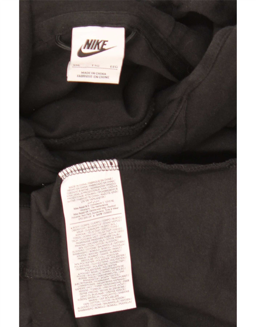 Felpa con cappuccio da uomo Nike 2XL cotone nero