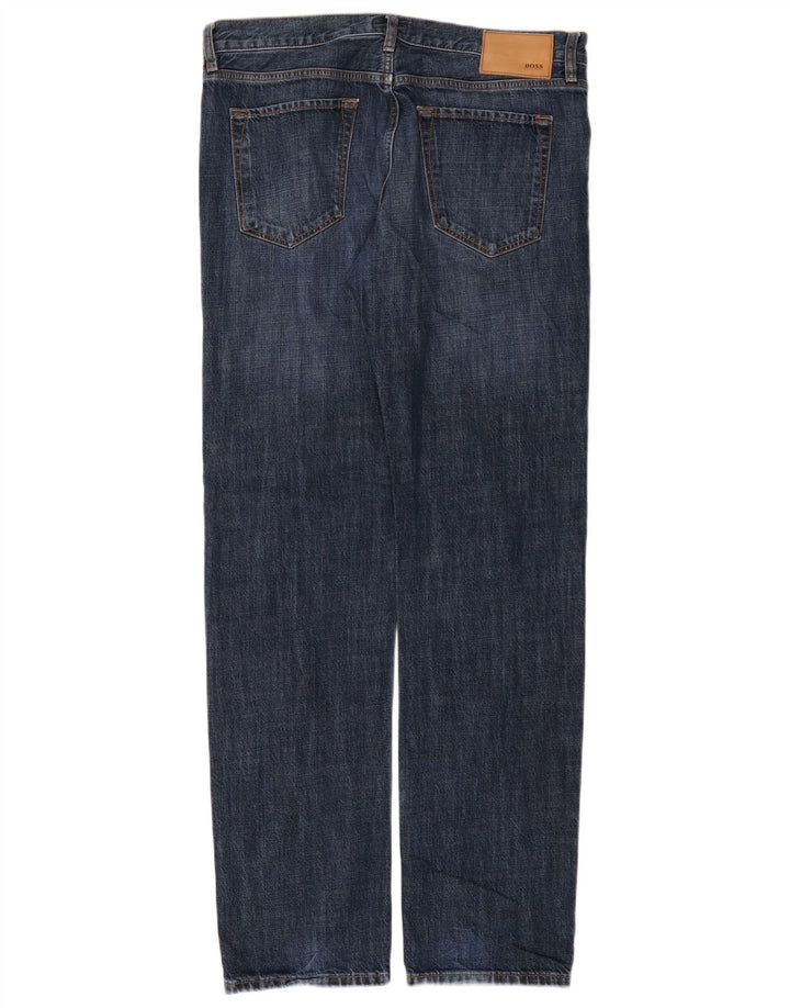 Jeans dritti da uomo Hugo Boss W34 L34 cotone blu
