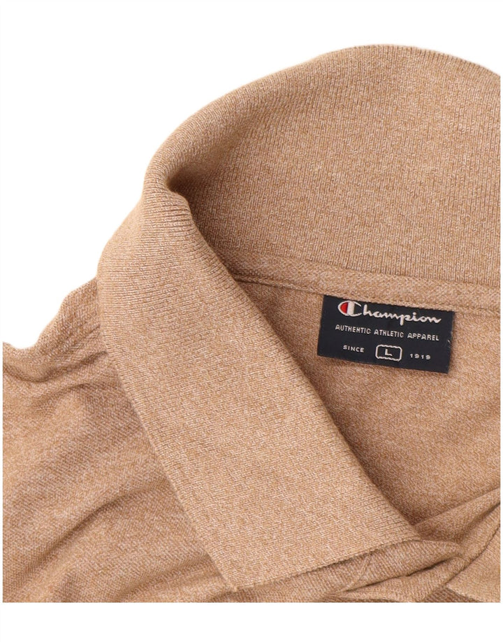Polo da uomo Champion grande in cotone beige