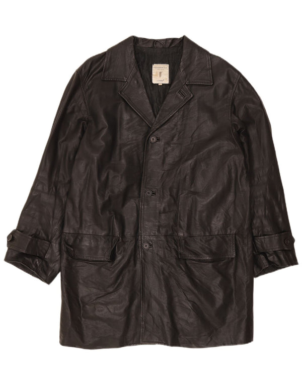 Cappotto In Pelle Uomo Conbipel IT 48 Medio Nero