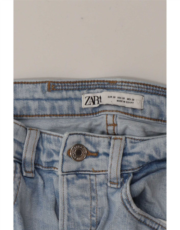 Jeans slim invecchiati da uomo Zara EU 38 piccoli W30 L27 blu