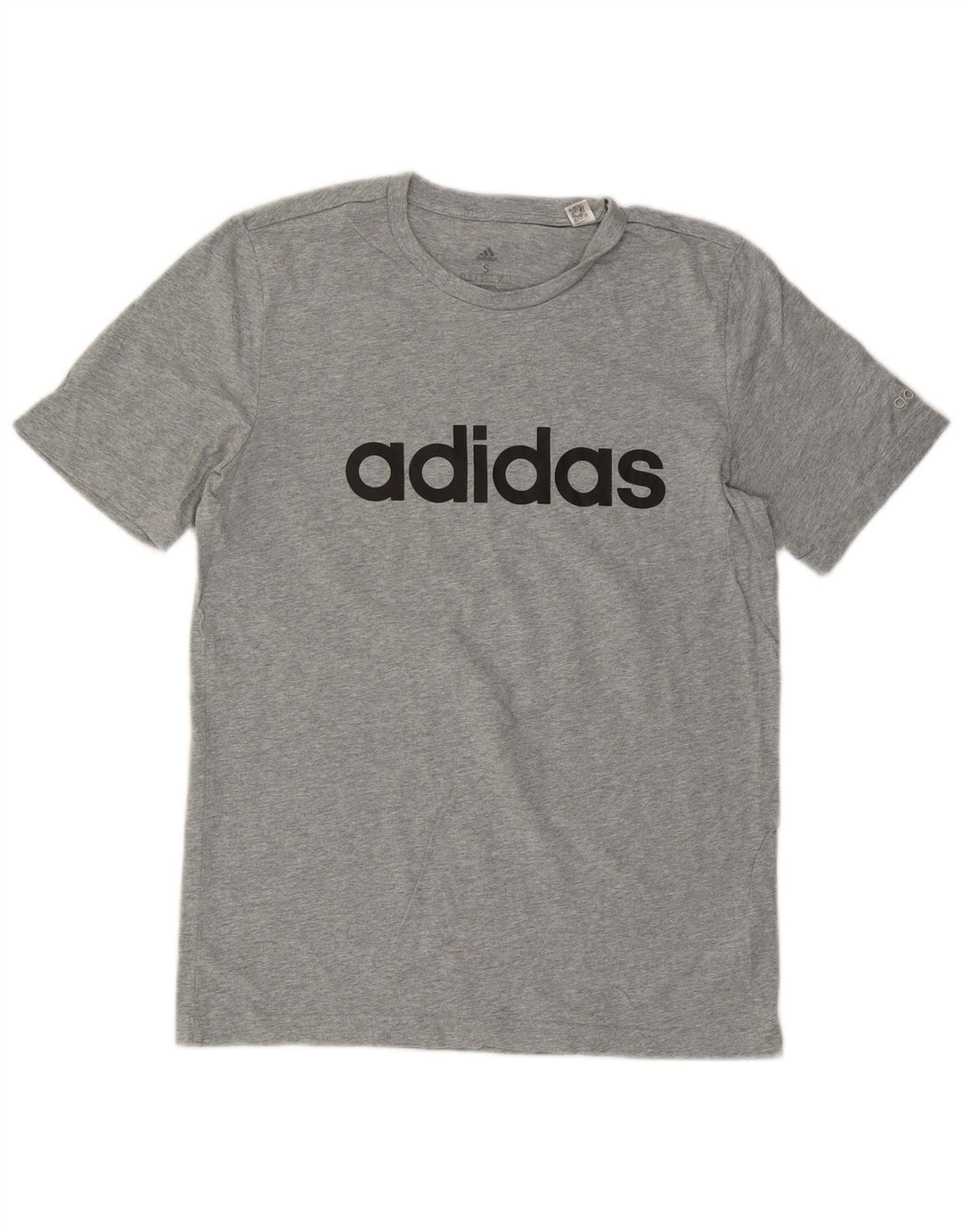 T-shirt grafica da uomo ADIDAS Top piccola in cotone grigio