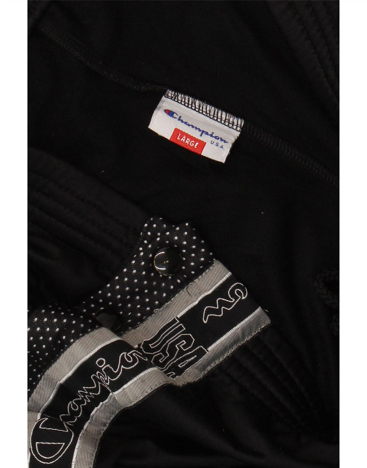Pantaloni da tuta con grafica Champion da uomo, grandi, neri