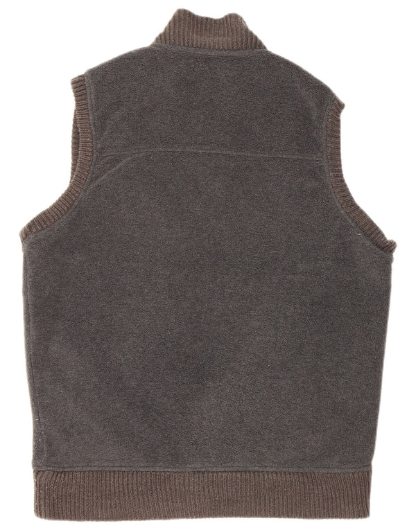 JAMES PRINGLE Gilet in pile da uomo UK 38 Poliestere grigio medio