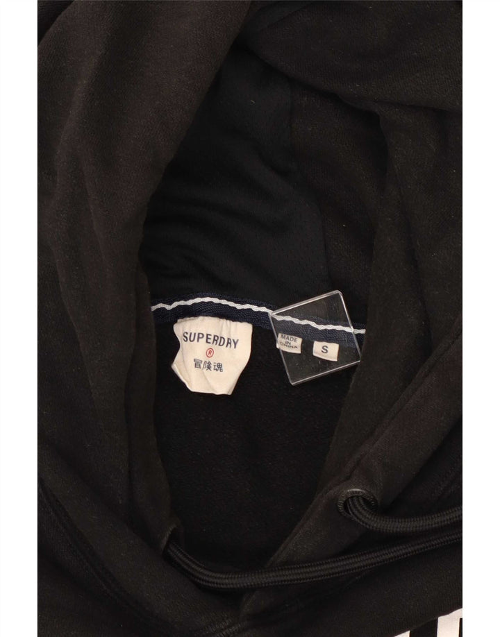 Felpa con cappuccio grafica da uomo Superdry Small nera